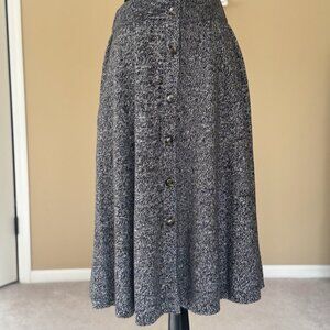 Ann Taylor Marled Gray A Line Skirt